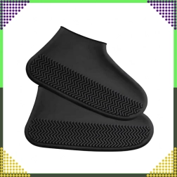 Sur-chaussures en silicone imperméables avec semelle antidérapante, taille S