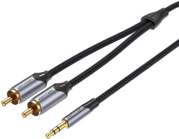 Câble audio 2xRCA vers 3,5 mm Vention BCNBK 8 m (gris)
