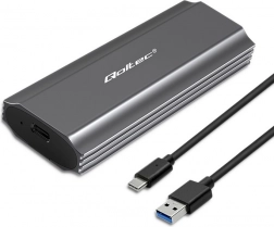 Boîtier Qoltec pour disque M.2 SSD SATA NVMe USB-C 2 To