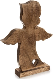 Figurine de Noël en bois ange en manguier 38,5 cm