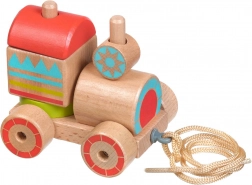 Lucy & Leo locomotive en bois à tirer – puzzle, 6 pièces