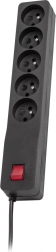 Parafoudre multiprise Lestar ZX 510, 1 prise, 1,0 m, noir