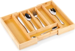Organisateur extensible en bambou pour tiroir à couverts 28–45 × 33,5 cm