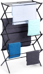 Séchoir à linge vertical métallique extensible 43–75 × 37,5 × 139 cm VILDE