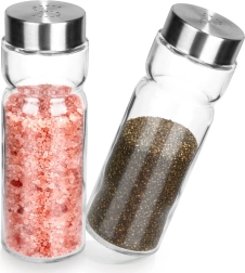 Salière et poivrière en verre 170 ml, lot de 2 pièces VILDE