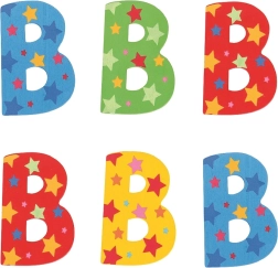 Bigjigs Toys lettre en bois B avec étoiles