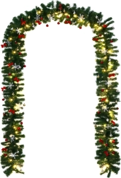 Guirlande lumineuse de Noël à LED, 2,7 m, avec décorations