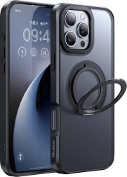 McDodo coque MagSafe avec support pour iPhone 16 Pro Max, noir