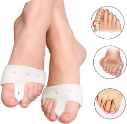Protection en silicone pour hallux valgus avec séparateur d’orteils – 2 pcs