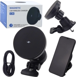 Support magnétique de voiture avec charge sans fil 15 W