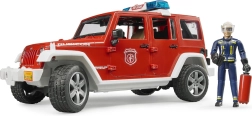 Jeep Wrangler de pompier rouge avec figurine et accessoires