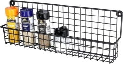 Étagère à épices suspendue en métal – noir