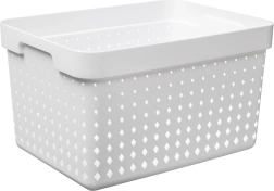 Panier d’organisation Seoul grand, blanc, 35,7 × 23,8 × 20,9 cm