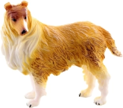 Figurine en plastique chien colley 7 cm