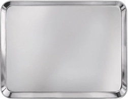 Plateau de service en acier inoxydable 31,7 × 24 cm