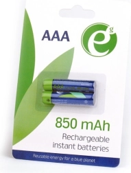 Piles rechargeables AAA 850 mAh, blister de 2 pièces