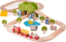 Circuit de train en bois Ferme par Bigjigs Rail