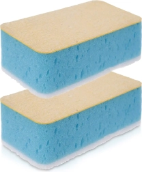 Éponges de cuisine 2 pièces – double face, très absorbantes