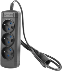 Rallonge électrique Armac ARColor3 0,6 m UPS 3x 230 V IEC noire