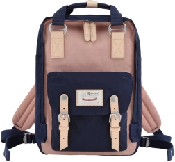Sac à dos pour ordinateur portable Himawari 14'' bleu marine et rose