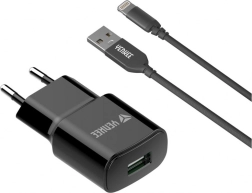 Chargeur USB avec câble Lightning 1 m 12 W 2,4 A