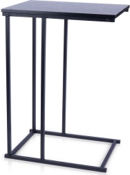 Table d’appoint latérale en métal 40 × 26 × 58 cm noire