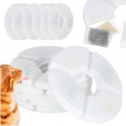 Filtres de rechange pour fontaine à animaux de compagnie, lot de 6 pièces