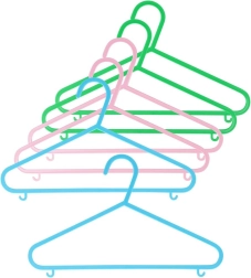 Cintres pour vêtements enfants 29 × 17 cm, lot de 6
