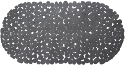 Tapis antidérapant de baignoire 68 × 34 cm, gris