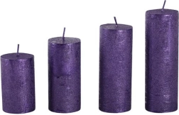 Bougie de l’Avent rustique Provence - 4 pièces – Violette