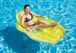 Siège gonflable pour l’eau INTEX 163 × 104 cm avec dossier et porte-gobelet