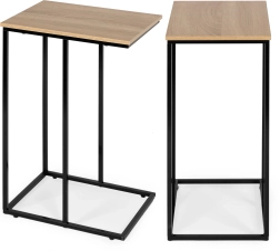 Table d’appoint mobile pour ordinateur portable avec cadre en métal ModernHome