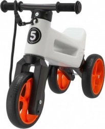 Draisienne Funny Wheels Rider SuperSport 2‑en‑1 avec sangle – Blanc-orange
