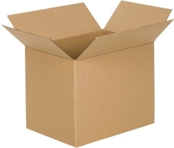 Boîte en carton à rabats 450 × 250 × 200 mm, triple cannelure, marron