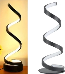 Lampe de table LED en spirale – veilleuse décorative pour la chambre