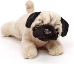 Chien en peluche couché 19 cm