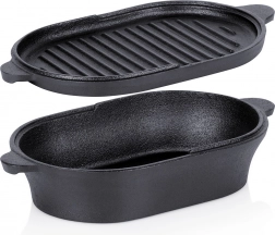 Cocotte ovale en fonte avec couvercle 2-en-1 Cast Line 28 × 16 cm, 1,2 l