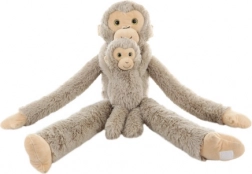 singe en peluche avec bébé 82 cm