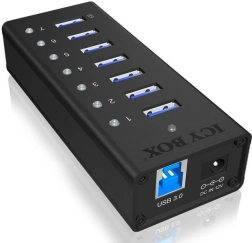 hub USB 3.0 actif à 7 ports avec port de charge ICY BOX