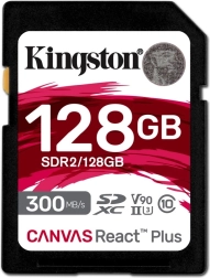 Carte mémoire SD Kingston Canvas React Plus 128 Go