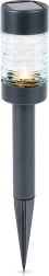 Lampe LED solaire de jardin avec piquet 27 cm, blanc chaud