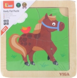 Puzzle en bois cheval – 4 pièces