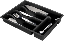 Organiseur noir pour tiroir à couverts 36 × 25,5 cm