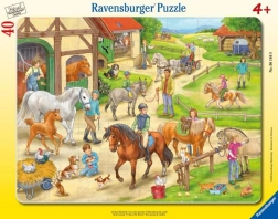 Puzzle Ferme Équestre Ravensburger 40 pièces