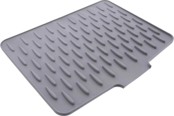 Orion tapis d’égouttage en silicone pour évier gris 40 × 32,5 cm