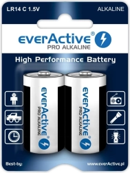 Piles alcalines C (LR14) everActive, blister de 2 pcs