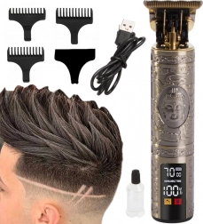 Tondeuse électrique pour cheveux et barbe avec chargement USB et écran LED