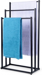 Porte-serviettes sur pied en métal noir Vilde