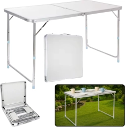 Table de camping pliable en aluminium 120x60 cm