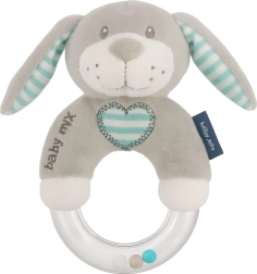 Hochet en peluche pour enfants chien menthe BABY MIX